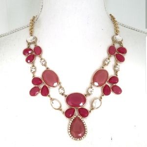 INC | Pink Beaded Statement Necklace